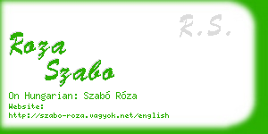 roza szabo business card
