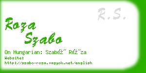 roza szabo business card